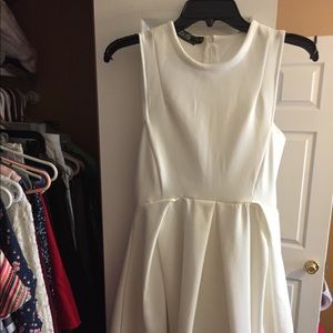 White Dress with Pleats